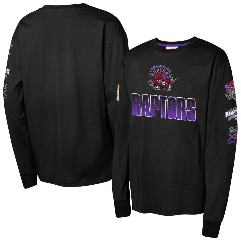 Toronto Raptors Youth Hardwood Classics All Over Long Sleeve T-Shirt Black