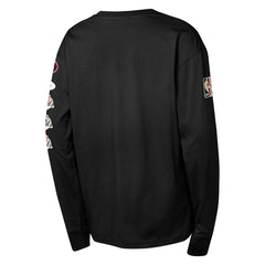 San Antonio Spurs Youth Hardwood Classics All Over Long Sleeve T-Shirt Black
