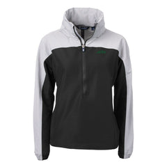 New York Jets Cutter & Buck Women's Primary Logo Charter Eco Recycled Half-Zip Hoodie Anorak Jacket Black
