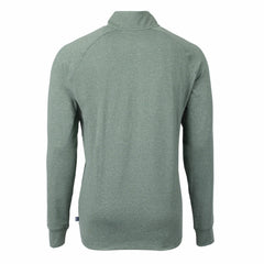 New York Jets Cutter & Buck Primary Logo Adapt Eco Knit Quarter-Zip Top Heather Green