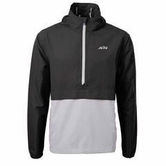 New York Jets Cutter & Buck Monochromatic Logo Charter Eco Recycled Half-Zip Anorak Jacket Black/Gray