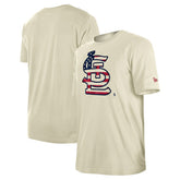St. Louis Cardinals New Era Americana Flag Fill T-Shirt - Cream T-shirts