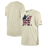 Miami Marlins New Era Americana Flag Fill T-Shirt - Cream T-shirts