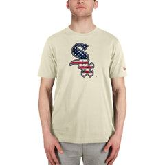 Chicago White Sox New Era Americana Flag Fill T-Shirt - Cream T-shirts