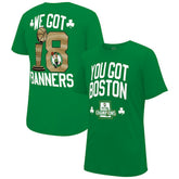 Boston Celtics Stadium Essentials 2024 NBA Finals Champions 18 Banners T-Shirt - Kelly Green