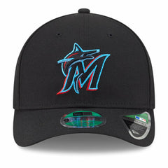 Miami Marlins New Era Player Replica 9FORTY Adjustable Hat - Black Hats