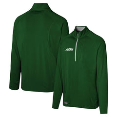 New York Jets Grind Iron Quarter-Zip Top Green
