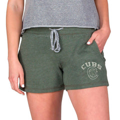 Chicago Cubs Concepts Sport Women's Mainstream French Terry Tri-Blend Shorts - Green Shorts