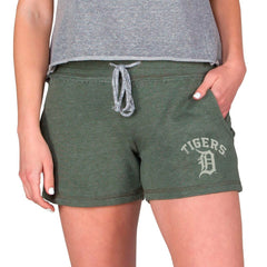 Detroit Tigers Concepts Sport Women's Mainstream French Terry Tri-Blend Shorts - Green Shorts