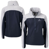 St. Louis Cardinals Cutter & Buck Women's Charter Eco Recycled Half-Zip Anorak Jacket - Navy/Gray Jackets