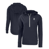 Minnesota Twins Cutter & Buck Women's Daybreak Eco Recycled Half-Zip Hoodie - Navy Hoodies