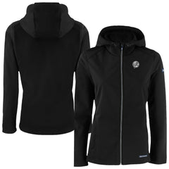 New York Yankees Cutter & Buck Women's Evoke Eco Softshell Recycled Full-Zip Hoodie Jacket - Black Jackets
