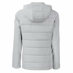 Minnesota Twins Cutter & Buck Women's Evoke Hybrid Eco Softshell Recycled Full-Zip Hooded Jacket - Gray Jackets