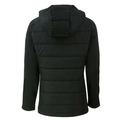 San Diego Padres Cutter & Buck Women's Evoke Hybrid Eco Softshell Recycled Full-Zip Hooded Jacket - Black Jackets