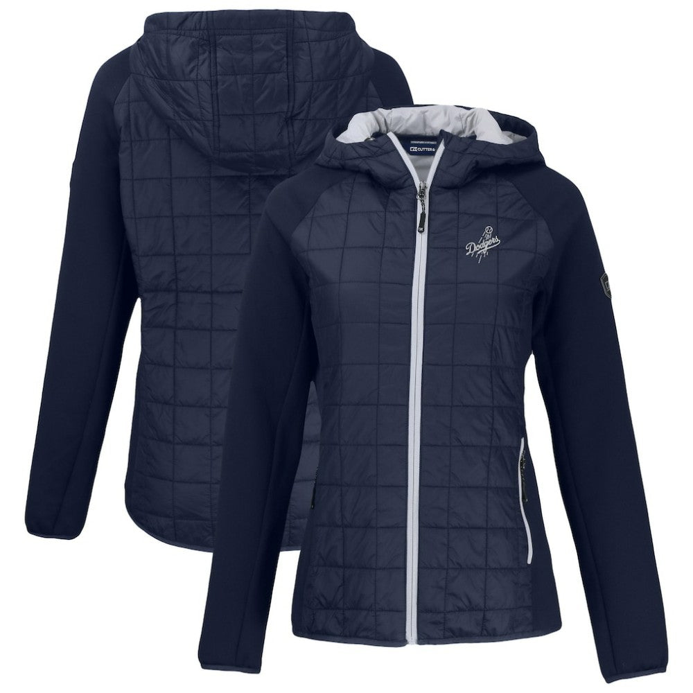 Los Angeles Dodgers Cutter & Buck Women's Rainier Primaloft Eco Full-Zip Hybrid Jacket - Navy Jackets