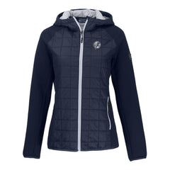 New York Yankees Cutter & Buck Women's Rainier Primaloft Eco Full-Zip Hybrid Jacket - Navy Jackets