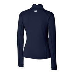 Detroit Tigers Cutter & Buck Women's Traverse Stretch Quarter-Zip Pullover Top - Navy Pullover