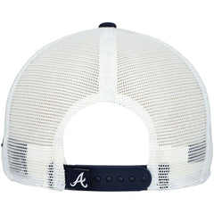 Atlanta Braves New Era A-Frame Trucker 9FIFTY Snapback Hat - Navy Hats