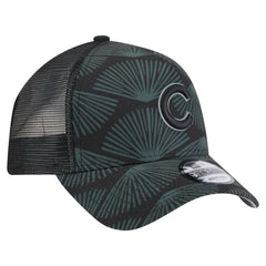 Chicago Cubs New Era 9FORTY A-Frame Trucker Adjustable Hat - Black Hats