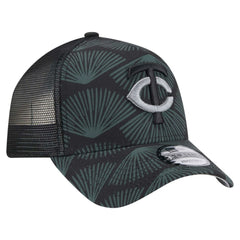 Minnesota Twins New Era 9FORTY A-Frame Trucker Adjustable Hat - Black Hats