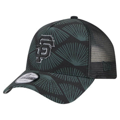San Francisco Giants New Era 9FORTY A-Frame Trucker Adjustable Hat - Black Hats