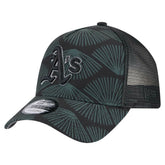 Athletics New Era 9FORTY A-Frame Trucker Adjustable Hat - Black Hats