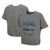 Dallas Cowboys Women's Mineral Wash Short Sleeve Top Gray