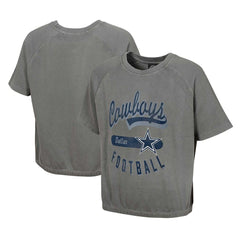 Dallas Cowboys Women's Mineral Wash Short Sleeve Top Gray