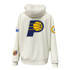 Indiana Pacers Jeff Hamilton Vegan Leather Full-Zip Hoodie White