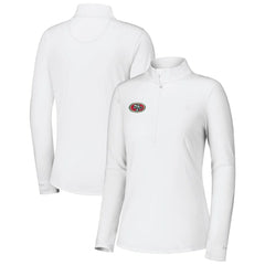San Francisco 49ers Women's Sport Playa Vista IslandZone Quarter-Zip Jacket White