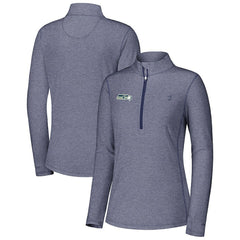 Seattle Seahawks Women's Sport Playa Vista IslandZone Quarter-Zip Jacket Navy