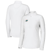 Miami Dolphins Women's Sport Playa Vista IslandZone Quarter-Zip Jacket White