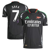 Bukayo Saka Arsenal 2024/25 Away Player Jersey Black