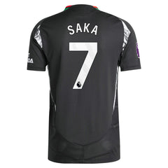 Bukayo Saka Arsenal 2024/25 Away Player Jersey Black