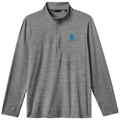 Los Angeles Dodgers TravisMathew The Heater Quarter-Zip Pullover Top - Gray Pullover