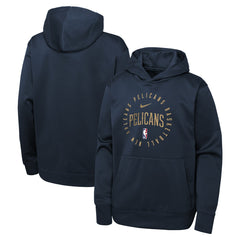 New Orleans Pelicans Youth Performance Practice Spotlight Pullover Hoodie Navy