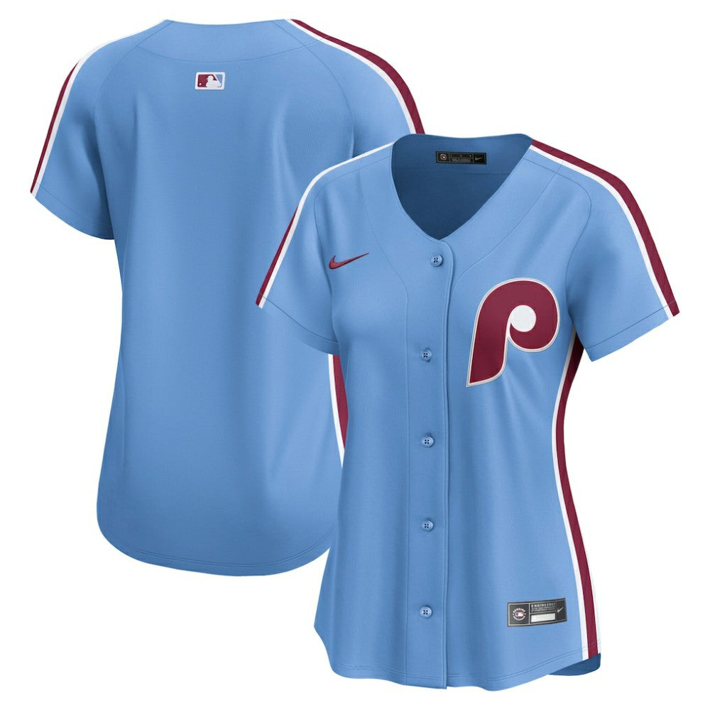 MLB Philadelphia Phillies Nike Women's Alternate Limited Jersey - Light Blue