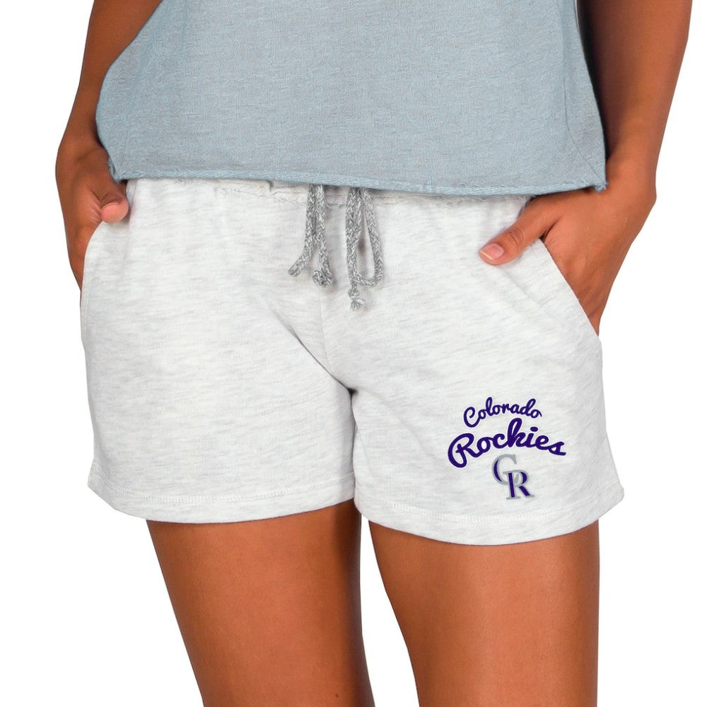Colorado Rockies Concepts Sport Women's Mainstream French Terry Tri-Blend Shorts - Ash Shorts