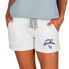 Colorado Rockies Concepts Sport Women's Mainstream French Terry Tri-Blend Shorts - Ash Shorts