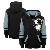 Brooklyn Nets Preschool Straight To The League Full-Zip Hoodie Black