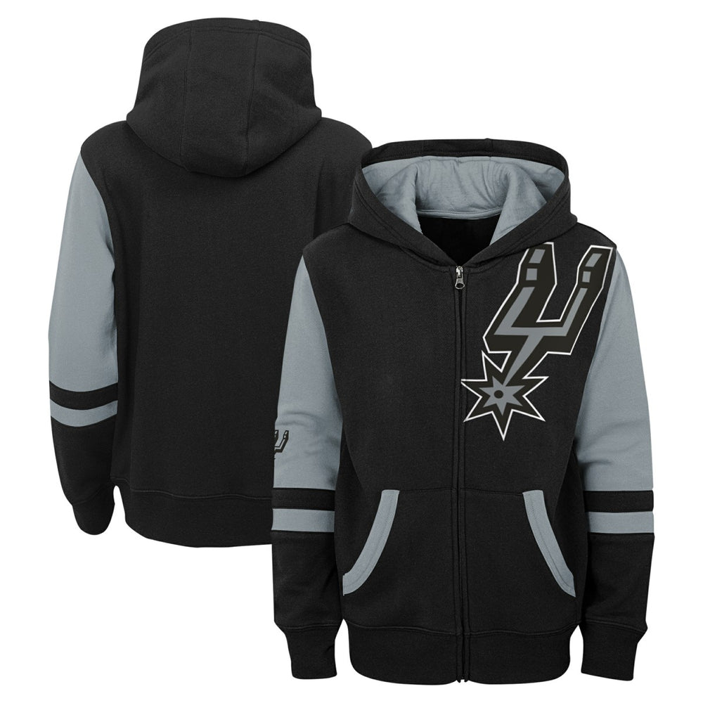 San Antonio Spurs Preschool Straight To The League Full-Zip Hoodie Black