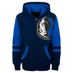 Dallas Mavericks Preschool Straight To The League Full-Zip Hoodie Navy
