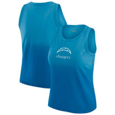 Los Angeles Chargers WEAR by Erin Andrews x Gracie Hunt Women's Ombre Tank Top Blue
