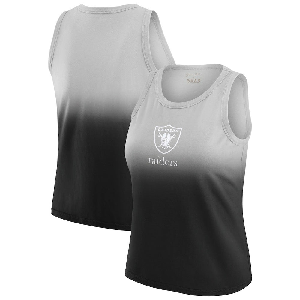 Las Vegas Raiders WEAR by Erin Andrews x Gracie Hunt Women's Ombre Tank Top Black