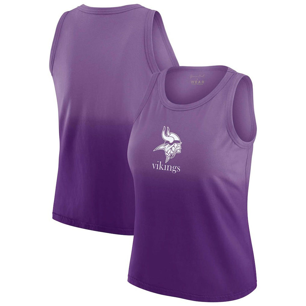 Minnesota Vikings WEAR by Erin Andrews x Gracie Hunt Women's Ombre Tank Top Purple