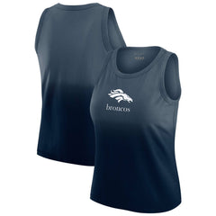 Denver Broncos WEAR by Erin Andrews x Gracie Hunt Women's Ombre Tank Top Navy