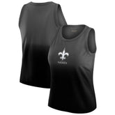 New Orleans Saints WEAR by Erin Andrews x Gracie Hunt Women's Ombre Tank Top Black