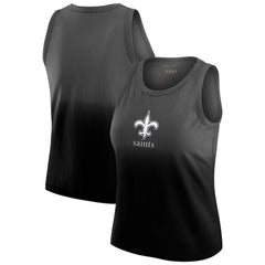 New Orleans Saints WEAR by Erin Andrews x Gracie Hunt Women's Ombre Tank Top Black