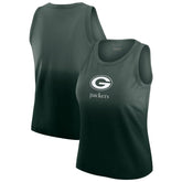 Green Bay Packers WEAR by Erin Andrews x Gracie Hunt Women's Ombre Tank Top Green