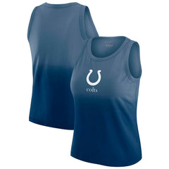 Indianapolis Colts WEAR by Erin Andrews x Gracie Hunt Women's Ombre Tank Top Heather Navy